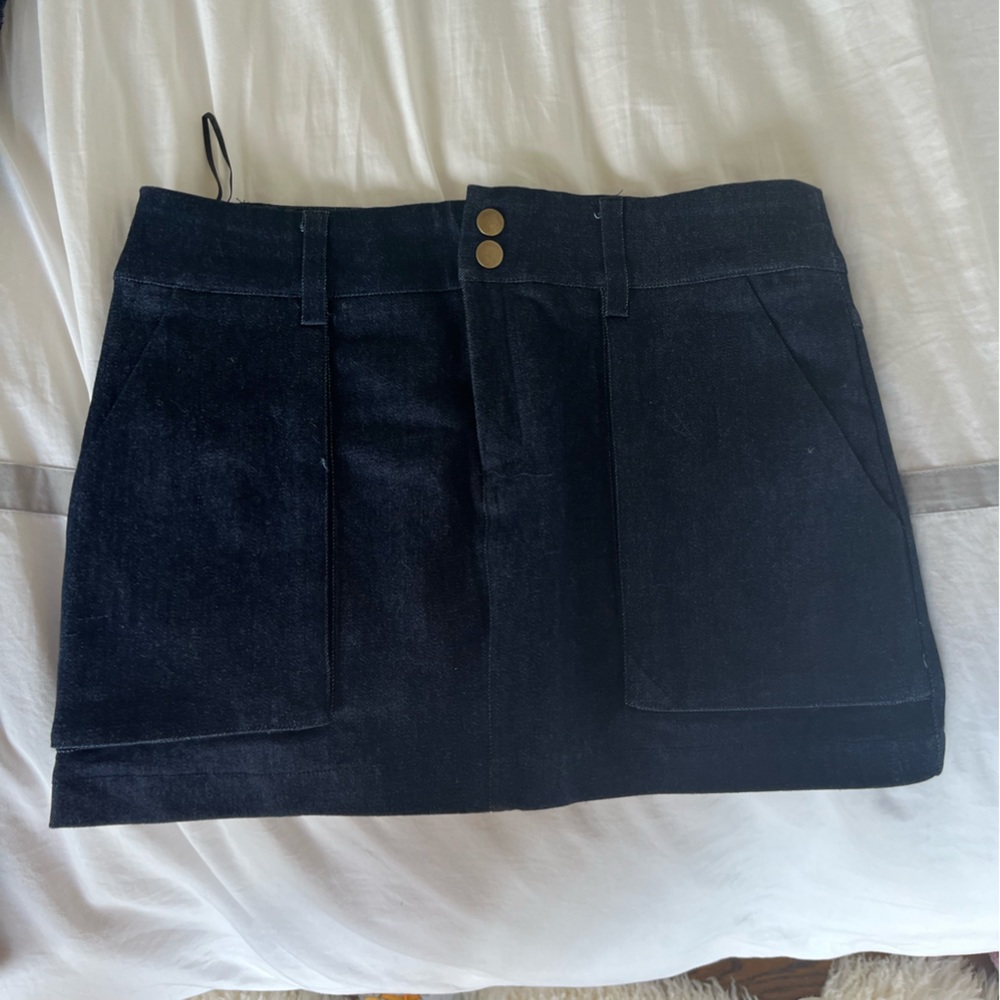 Edikted Mini Cargo Denim Skirt